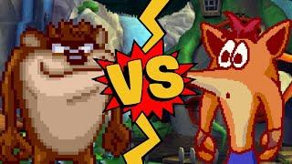 M.U.G.E.N Battles | Taz vs Crash Bandicoot | Looney Tunes vs Crash Bandicoot