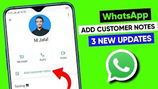 WhatsApp 3 new updates || WhatsApp Meta Verified || WhatsApp add customer notes