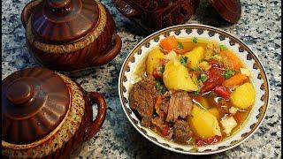 КУЗА ШУРПА из говядины  Шурпа в горшочках. ВКУСНО И ПОЛЕЗНО!  Shurpa cooked in pots in Uzbek