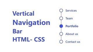 Vertical Navigation Bar HTML- CSS  - JS