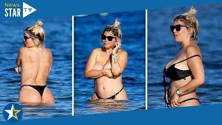 PSG star Mauro Icardi's wife Wanda Nara flaunts curves in topless display on holiday