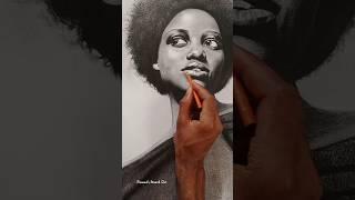 Lupita Nyong'o drawing #shorts #drawing #art #realism