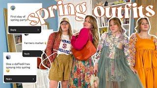 SPRING OUTFITS  | styling 12 thrifted colorful springs looks ft. your suggestions! | WELL-LOVED