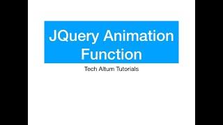 Jquery Animation Function with easing