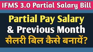 Partial Salary Process on IFMS 3.0 | Partial Previous Month Salary Process on IFMS 3.0