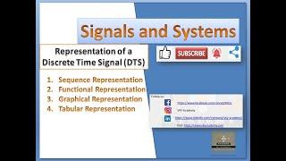 Representation of a Discrete-Time Signal | Sequence, Functional, Graphical, Tabular Representation