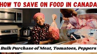 How To Save Money & Time While Shopping for Food in Canada |Bulk Purchase of Meat, Tomatoes, Peppers