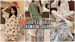 SHOPEE HAUL PIYAMA KOREA GEMES MURAH BERKUALITAS | WAJIB BELI!!