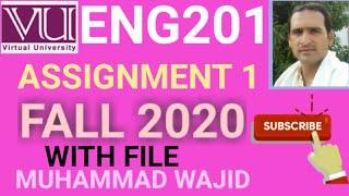 eng201 assignment 1 solution fall 2020 ~ eng201 assignment 1 solution 2020