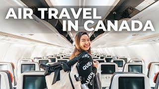 OUR FIRST FLIGHT IN MORE THAN 2 YEARS: Flying from Vancouver to Calgary // Nat and Max