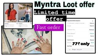 Myntra loot offer  Myntra loot unboxing | limited time offer #myntra #myntrafinds #todaylootoffer