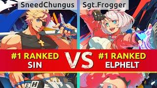 GGST ▰ SneedChungus (#1 Ranked Sin) vs Sgt.Frogger (#1 Ranked Elphelt). High Level Gameplay