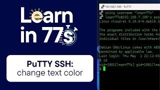 How to change (text | font) color in PuTTY