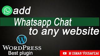 Add Whatsapp Chat to any website in Urdu/Hindi