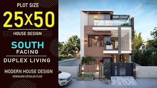 25x50 South Facing House Plan | 1250 Square feet | 4 BHK | 25*50 House Design 3D | 25by50 House Plan