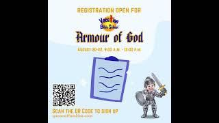 Registration Open VBS Armour of God