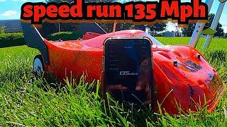 HOBAO VTE2 SPEED RUN 135 MPH WITH A SINGLE PACK SPECTRUM BATTERY 6S
