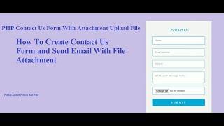 How to send Email through Contact Us | PHP Contact Us Form With Attachment File