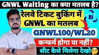 gnwl ticket confirmation chances | gnwl ka matlab kya hota hai | GNWL/WL का क्या मतलब है?
