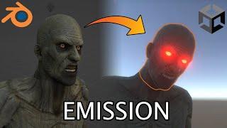 How to use Emission Maps in Blender and Unity