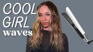 Cool Girl Flat Iron Waves | Using ghd Chronos Straightener