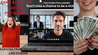 "How to Earn Money Streaming Live Events on YouTube"