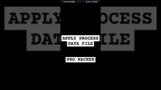 APPLY PROCESS OF DATA FILES #hacker