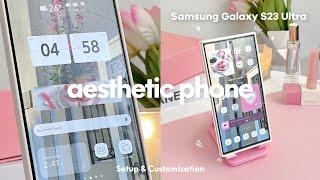 how to make your android phone aesthetic  ( Samsung Galaxy S23 Ultra )  setup & customization 