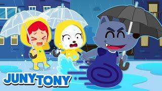 Safety Tips for Rainy Day | Never Ever Run on a Rainy Day!  | Kids Safety Song | JunyTony