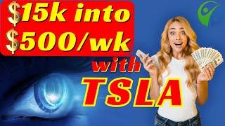 Turn $15k into $500/week with #TSLA Poor Man's Covered Call & Options Spreads