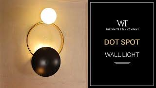 Dot Spot Wall Light | White Teak