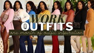 ONE MONTH OF Fall Winter Business Casual Outfit Ideas 2021 | Wardrobe Essentials and Try on Haul