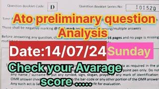 ATO preliminary question paper analysis @mission govt job