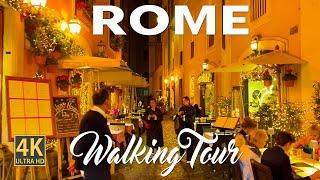 Nightlife in Rome, ITALY 4K UHD  - The Eternal City - Night Walking Tour 4K Ultra HD