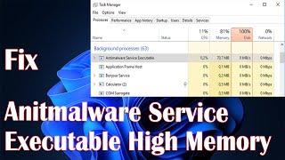 Antimalware Service Executable High Memory Usage - Steps To Fix