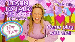 Valentine's First Words, Songs, & More with a SPEECH THERAPIST! | Hey Macy!