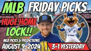 HUGE MLB LOCK!! MLB Picks Today 8/9/2024 | Free MLB Picks, Predictions & Sports Betting Advice