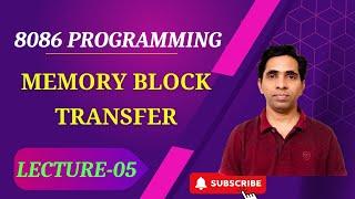 8086 Program To Transfer Block of Data using String Instructions | Hindi