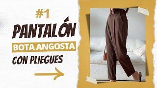 Cómo Hacer un Pantalón Bota Angosta con Pliegues Paso a Paso // clase 1