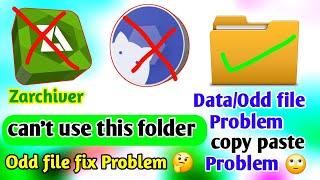 Can't use this folder//Zarchiver Problem fix can't use this folder error/Data folder fix