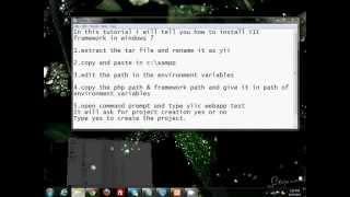 How To Install YII Framework in Windows 7/XP