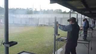 Sam McGee shooting his original 1876 Colt .45 Peacemaker.With original Ivory one-piece grips!