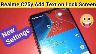 How to set owner name Lock screen in Realme c25y