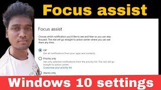 Focus assist | System | Windows 10 settings | The AB