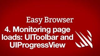 Monitoring page loads: UIToolbar and UIProgressView – Easy Browser, part 4