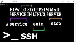 How to Stop/Disable the Exim (Mail Service) In Linux?