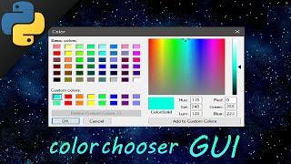 Learn Python tkinter GUI colorchooser easy 