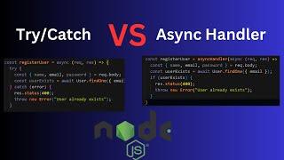 Simplify Your Async Code: Avoid Try-Catch with Async Handlers in Node Js.