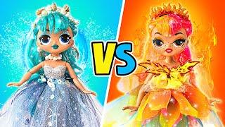 Wasser vs. Feuer: Element-Puppen und wie sie wachsen || 30 FUN DIYs 