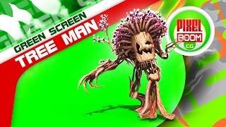 Green Screen Tree Man Monster Walk Run Attack - Footage PixelBoom CG